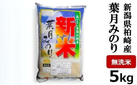 [令和8年産新米]葉月みのり 無洗米 5kg 中村農研 極早生 新潟米[Y0545]