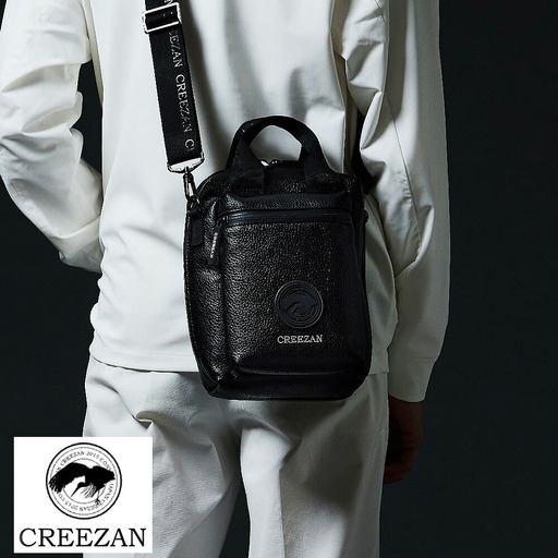 CREEZAN GOLF クリーザンゴルフ カートバッグボックス ブラック CCGI-013-02 / ゴルフ カートバッグ ゴルフバッグ 縦型 軽量 収納力 水濡れに強い 高機能合成皮革 ドリンクホルダー付き ショルダーストラップ付き シンプル デザイン