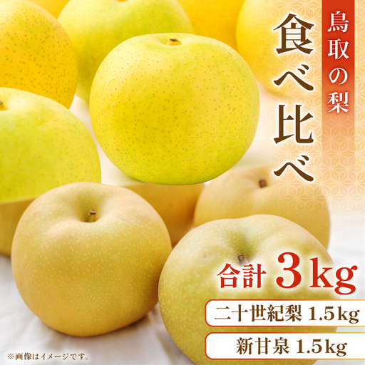 鳥取の梨 食べ比べセット　3kg