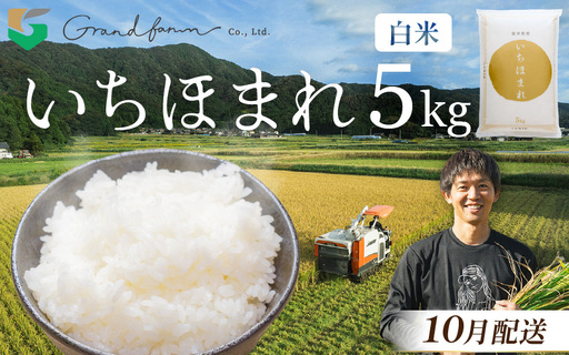 [先行予約]令和8年産 新米 いちほまれ 白米 5kg [2026年10月上旬以降発送予定] 白米 5キロ [m46-a004_10]