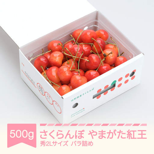 【先行予約】 さくらんぼ やまがた紅王 秀2L 500gバラＰ 令和9年産 ns-ybs2b500