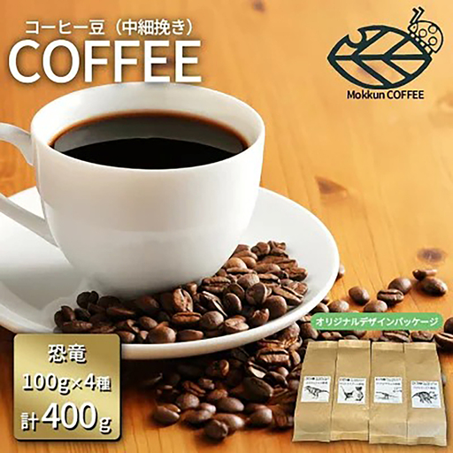 コーヒー豆 DINO珈琲 中細挽き 100g×4種 計400g コーヒー