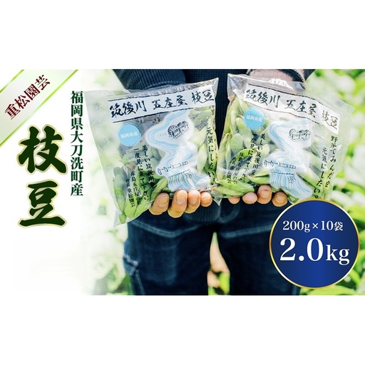 枝豆 [2027年6月発送]枝豆200g×10袋 合計2kg 福岡県大刀洗町産 豆 えだまめ 焼き枝豆 お弁当 おつまみ ※配送不可:北海道・沖縄・離島