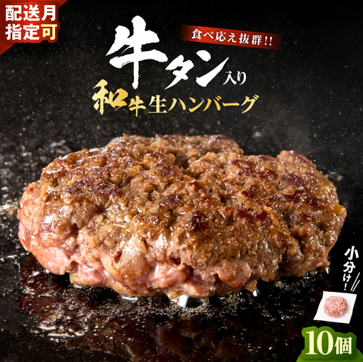 牛タン入り 生ハンバーグ 10個 【11月発送】 ハンバーグ