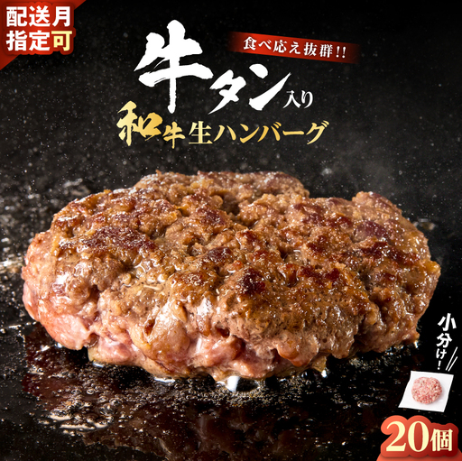 牛タン入り 生ハンバーグ 20個 【10月発送】 ハンバーグ