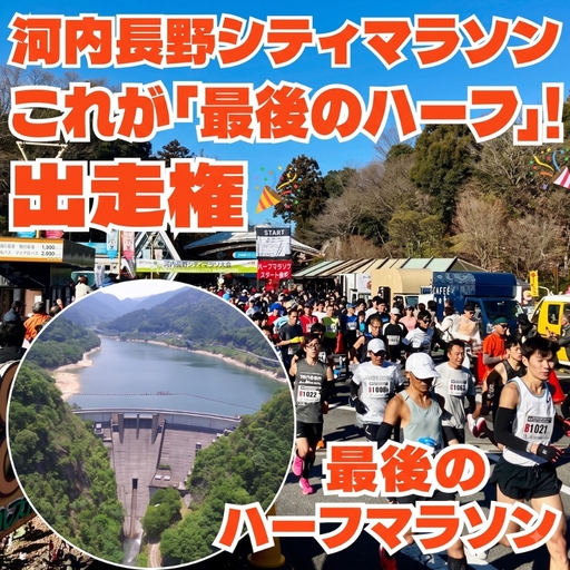 河内長野市シティマラソン ハーフの部(21.0975km) 出走権 『ハーフは最後』