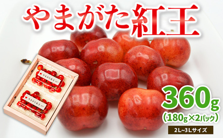やまがた紅王 約360g 2～3Lサイズ (180g×2パック) 【令和9年産先行予約】FS26-642