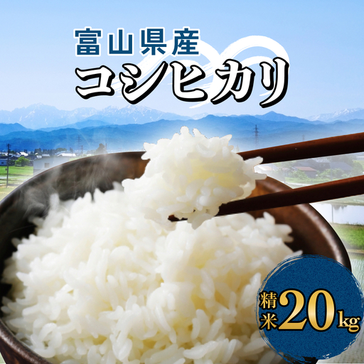 富山県産 コシヒカリ 20kg 精米