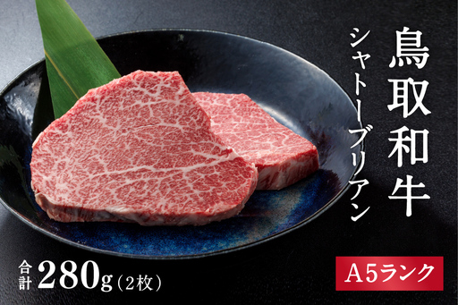 A5ランク 鳥取和牛シャトーブリアン 2枚 合計280g 牛肉 精肉 肉 カタセイ シャトーブリアン ヒレステーキ ヒレ ステーキ 肉 フィレステーキ ステーキ お肉 和牛 高級ヒレステーキ ヒレ肉 最高級 黒毛和牛 牛肉 お肉