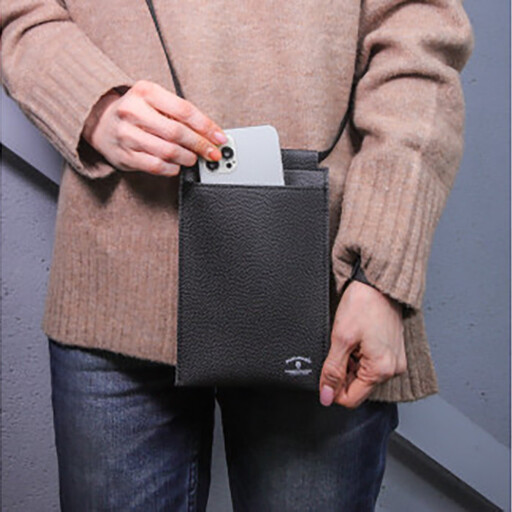FUKUNARY スマホショルダー スマホケース 帝人 コードレ ブラック フクナリー E120