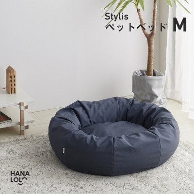 ペット用品 ハナロロ スタイリスレザーカバー M グレージュネイビー 1個