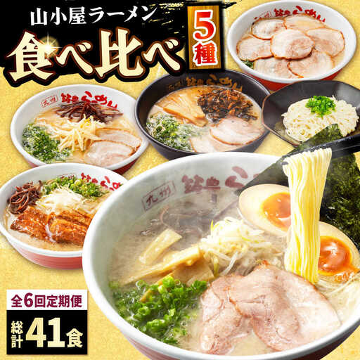 【全6回定期便】 九州筑豊！山小屋ラーメン定期便 (焼豚・高菜・角煮)[BGBP009]らーめん定期便