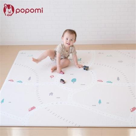 popomi 抗菌もちもちプレイマット　ビビッドtown　140×200×1.6cm【1653065】