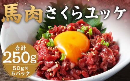 馬肉 さくらユッケ 250g （50g ×5） 熊本 桜ユッケ ユッケ 馬 馬ユッケ くまもと 小分け 赤身 国産