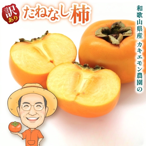柿 訳あり たねなし柿 約2kg(箱込)【BX-kkem007】