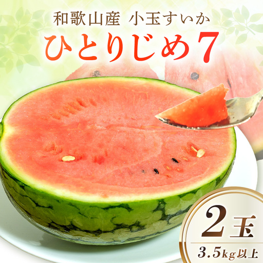 [産地直送]和歌山産小玉すいか「ひとりじめ7」2玉入り[先行予約][2027年6月より順次発送予定][1185-1]