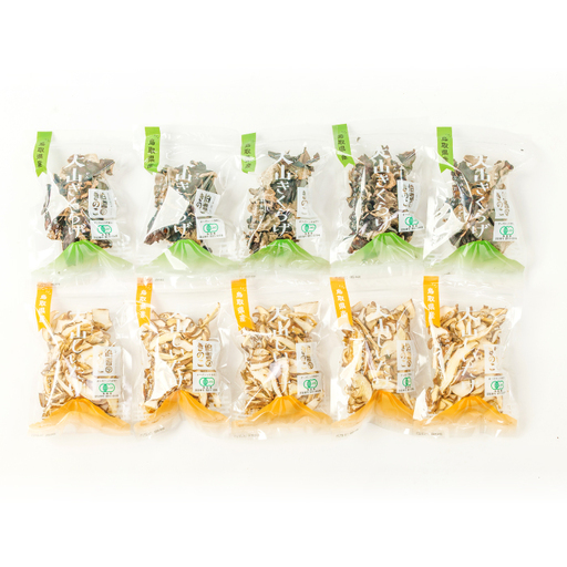 オーガニック乾燥しいたけ(20g×5袋)&乾燥きくらげ(20g×5袋)セット[保存食 長期保存 椎茸 シイタケ 木耳 キクラゲ 乾燥 野菜]