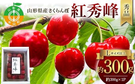 令和9年産【先行受付】山形県産さくらんぼ＜紅秀峰＞秀品 約300ｇ×1P Lサイズ以上 期間限定 数量限定 山形県産 サクランボ フルーツ 果物 くだもの 贈答 F4A-0962
