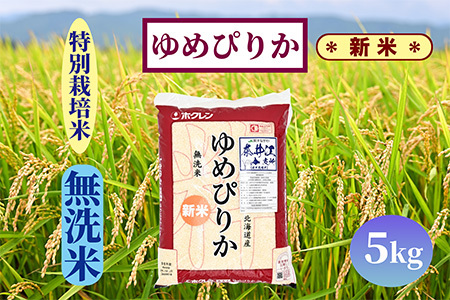 【新米予約】北海道奈井江町　特別栽培米　ゆめぴりか【無洗米】　5kg