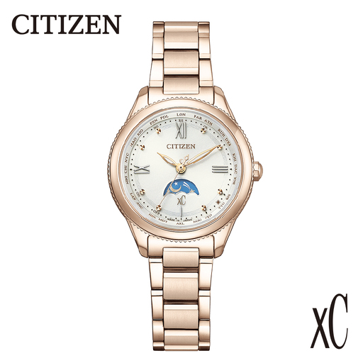 [CITIZEN]XC(クロスシー)EE1004-57A シチズン 腕時計 レディース ゴールド サクラピンク ラウンド型 光発電 エコ・ドライブ 防水 サン&ムーン機能 サファイアガラス メーカー保証 新潟県 妙高市