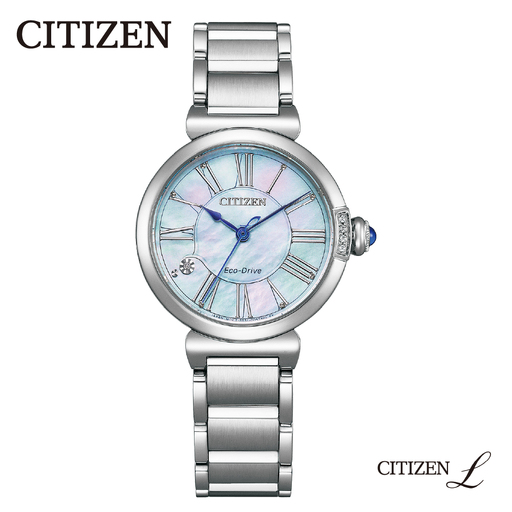 [CITIZEN]L EM1060-87N シチズン エル 腕時計 レディース シルバー ラウンド型 ステンレス 光発電 エコ・ドライブ ソーラー 5気圧防水 防水 サファイアガラス メーカー保証 新潟県 妙高市