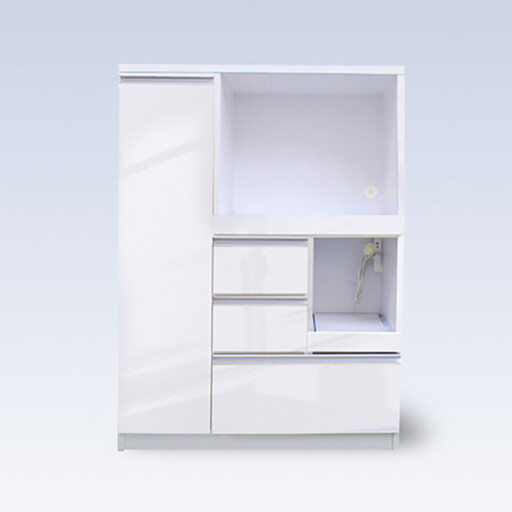 90レンジ台 クオーネ（白）【諸富家具】：C139-003