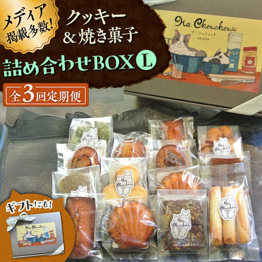 【全3回定期便】クッキー＆焼き菓子詰め合わせBOX L／ クッキー [ASBU015]