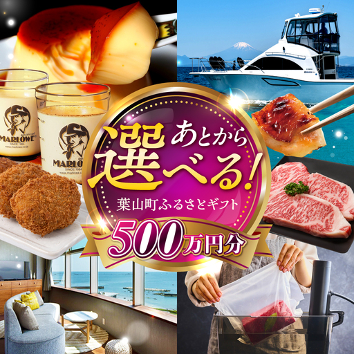 【あとから選べる】葉山町ふるさとギフト 500万円分 牛肉 葉山牛 プリン スイーツ 宿泊券 旅行 定期便 神奈川 葉山 高額 [ASZU013]