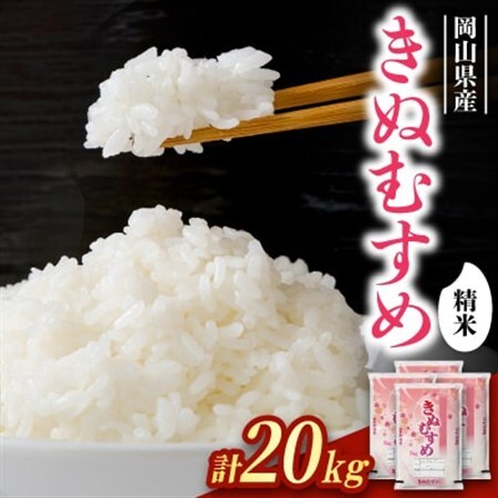 【食味鑑定士厳選】岡山県産 きぬむすめ20kg(5kg×4袋)【1643922】