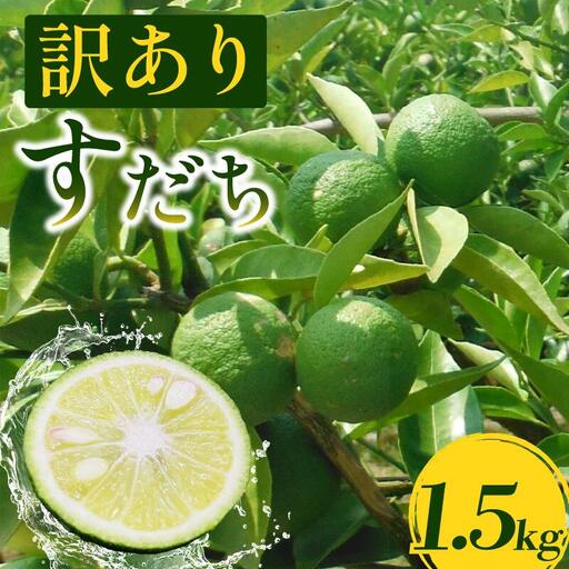 訳あり すだち 1.5kg 家庭用 2026年9月中旬 順次発送 栽培期間中農薬不使用 スダチ 先行予約 【 すだち 】
