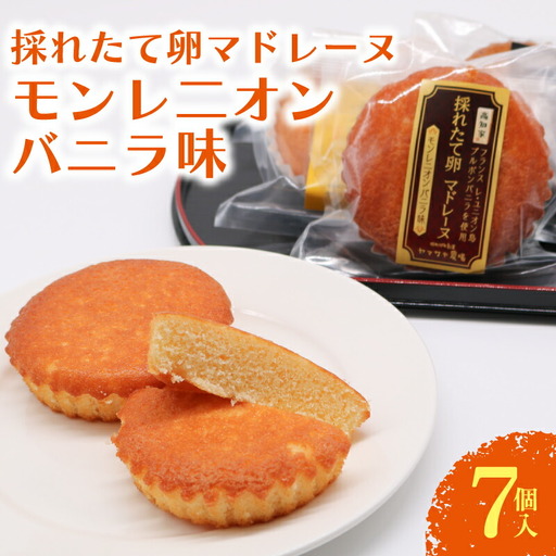 マドレーヌ モンレニオンバニラ 7個入 | バニラ はちみつ 蜂蜜 ハチミツ アーモンド 焼き菓子 お菓子 おかし 贈答用 ギフト 包装 スイーツ 人気 おすすめ たまご 卵菓子 高知県 南国市