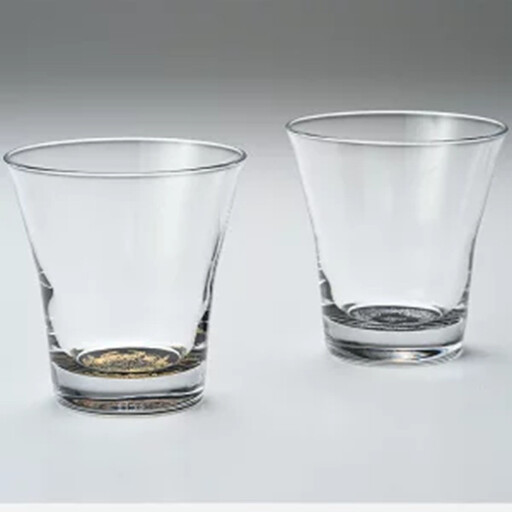 みよし漆器本舗 紀州塗り ぬりもん de Verre フリーグラス ペアセット 金 銀 蒔絵 ボタニカル 210ml