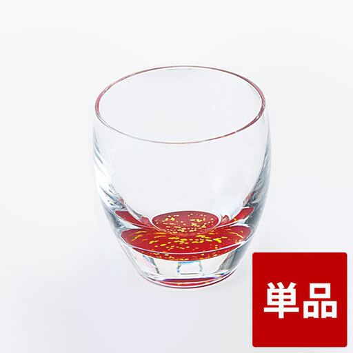 みよし漆器本舗 紀 州塗り ぬりもん de Verre 冷酒グラス きらり 単品 赤 100ml