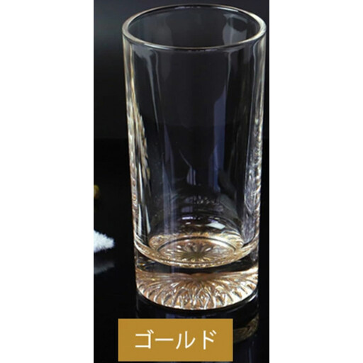 みよし漆器本舗 ぬりもん de Verre タンブラーグラス 単品 225ml ゴールド