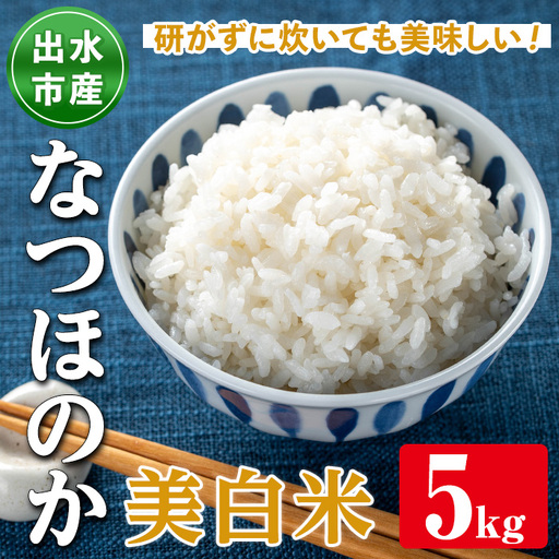 i1120-C 鹿児島県出水市産なつほのか美白米＜5kg＞ 米 お米 5kg 美白米 白米 なつほのか 自家精米 精米 自家脱穀 脱穀 おにぎり ごはん お米マイスター 厳選 【田上商店】