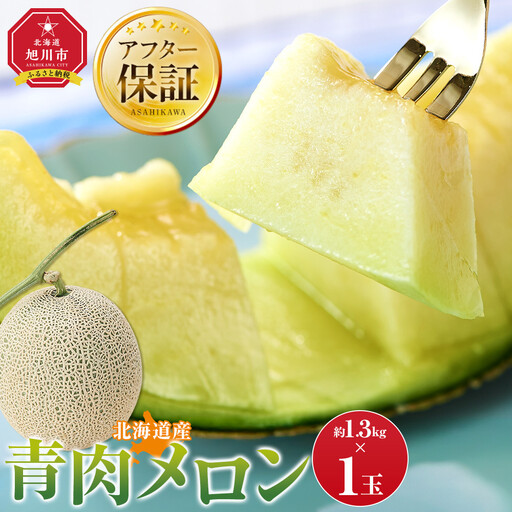 [先行予約] 北海道産青肉メロン1.3kg×1玉 (2026年7月中旬から発送) | メロン_05289