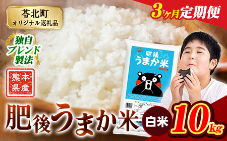 【3ヶ月定期便】肥後うまか米 10kg 白米