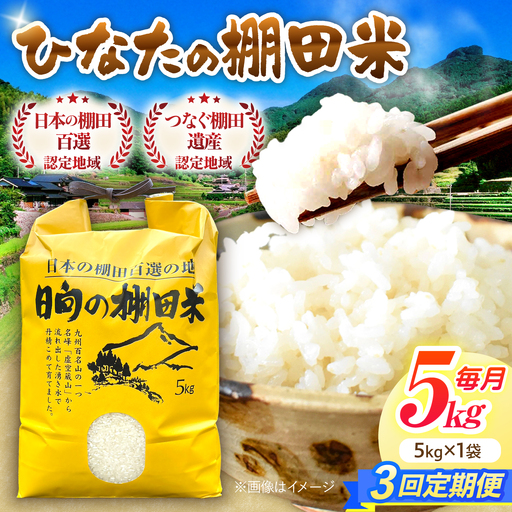 【3回定期便】棚田米5kg [OCM043] 米