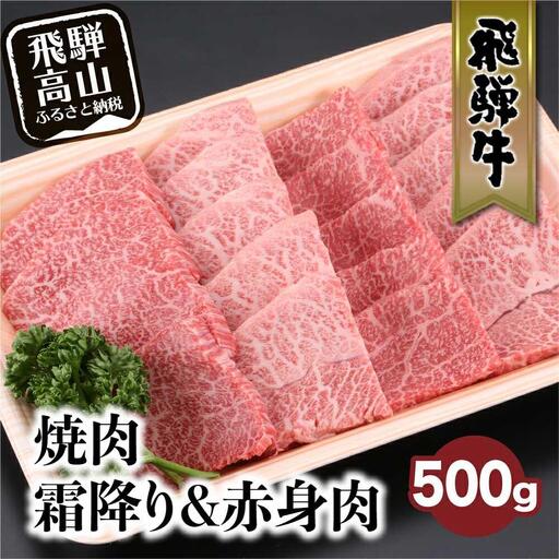飛騨牛 みすじ ウデ 焼肉 500g | 盛り合わせ ( 赤身 & 霜降り )  焼肉 FC032VC13