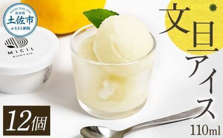 文旦アイス 12個入り 1個110ml ブンタン ぶんたん フルーツ 果物 柑橘 みかん お菓子 おかし おやつ デザート スイーツ ギフト おいしい 爽やか シャーベット[有限会社戸田商行] [BQCA013]