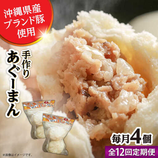 肉まん 【全12回定期便】あぐーまん 4個入り (2個入り×2P)  BCBL037 惣菜