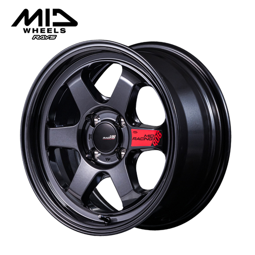MID WHEELS MID RACING R06(16インチ ７J　インセット35 4-100 クリスタルブラック) 