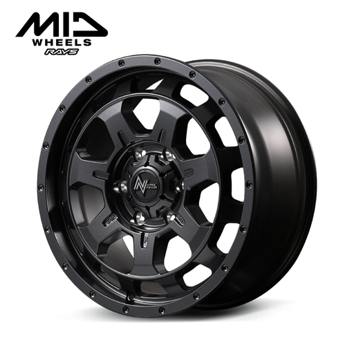 MID WHEELS NITRO POWER M7 PHALANX（18インチ　8J　インセット55　6-139.7　バレルブラック）