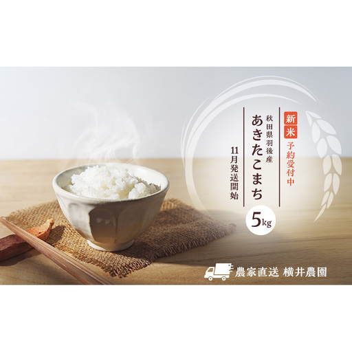 あきたこまち 新米 農家直送 秋田県産 あきたこまち[5kg][先行予約]