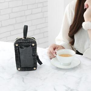 ぬいぐるみ RRD-002 ブラック リリディ デコれるツイードぬいポーチ ぬい活 [sswr0011]