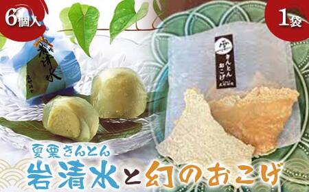 〈御菓子司 恵那福堂〉夏栗きんとん 岩清水6個・幻のおこげ1袋 栗きんとん 栗 くり 栗きんとん おやつ 菓子 和菓子 デザート スイーツ F4N-3057