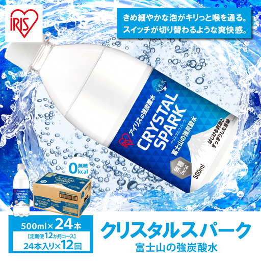 強炭酸水 12ヶ月定期便 500ml×1箱 24本入 炭酸