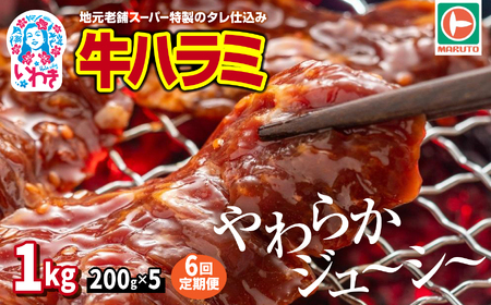【定期/6回】牛ハラミ1kg(200g×5) ハラミ