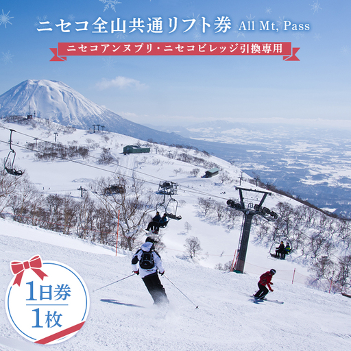 ニセコ全山共通リフト券（All Mt.Pass）1日券（1枚）ニセコアンヌプリ・ニセコビレッジ引換専用【3500102】