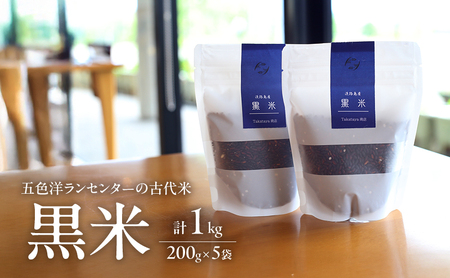 五色洋ランセンター 古代米 黒米 1kg 淡路島 洲本市
